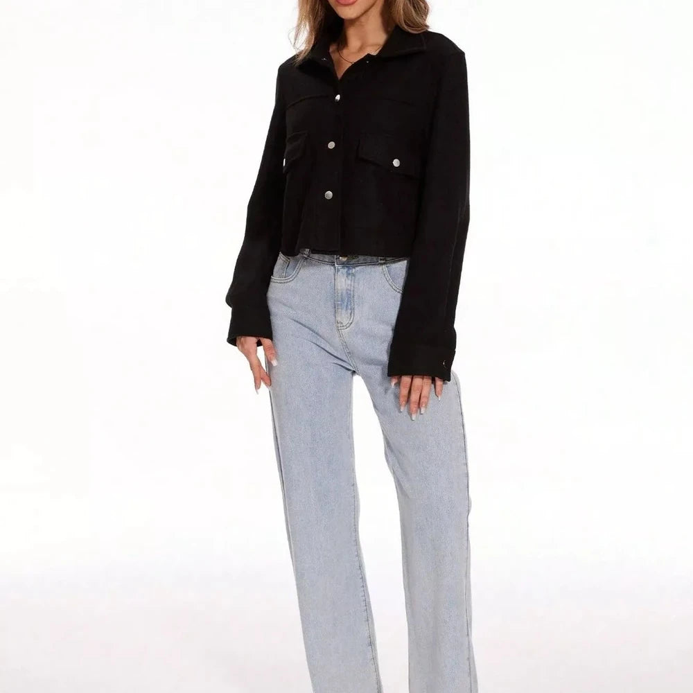 Snap Down Long Sleeve Jacket