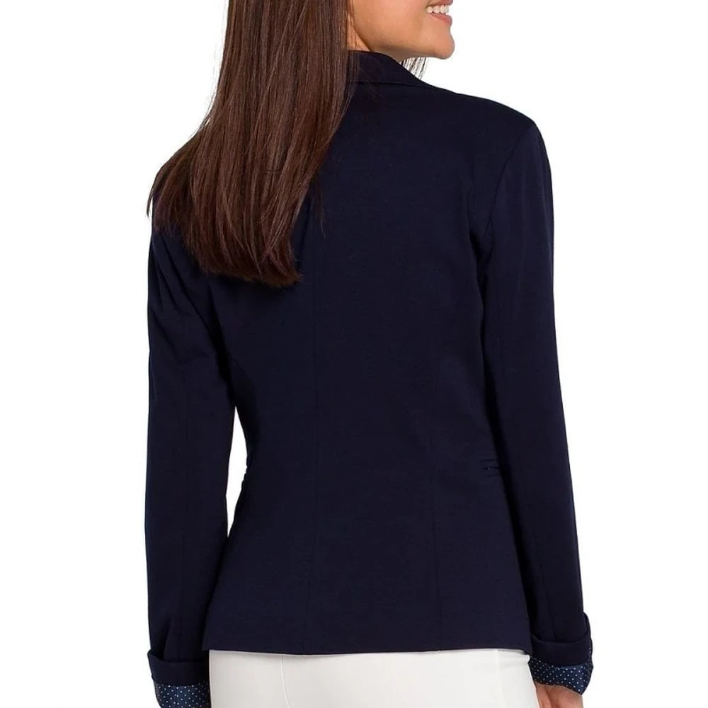 Women's Knit Blazer with Dotted Lining