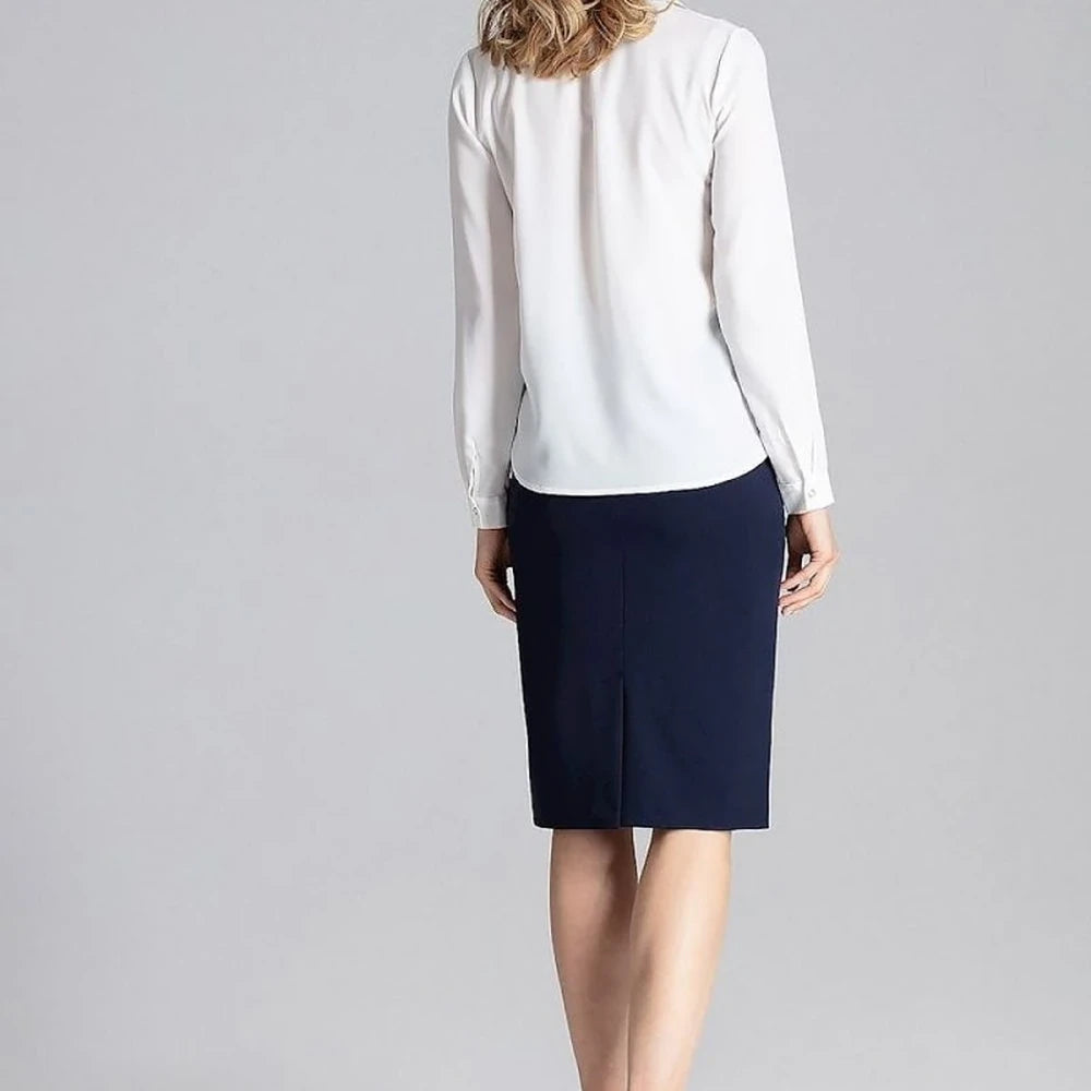 Elegant Long Sleeve Blouse with Collar