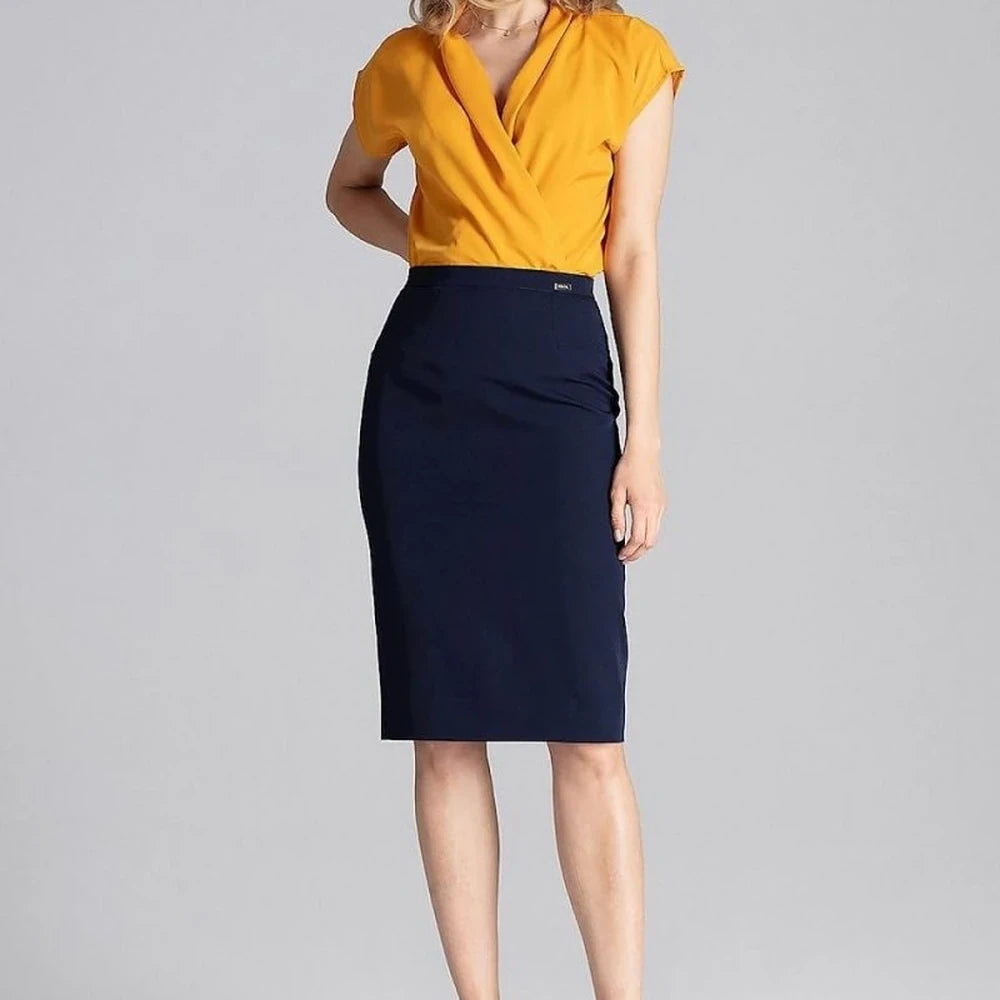 Classic Knee-Length Pencil Skirt