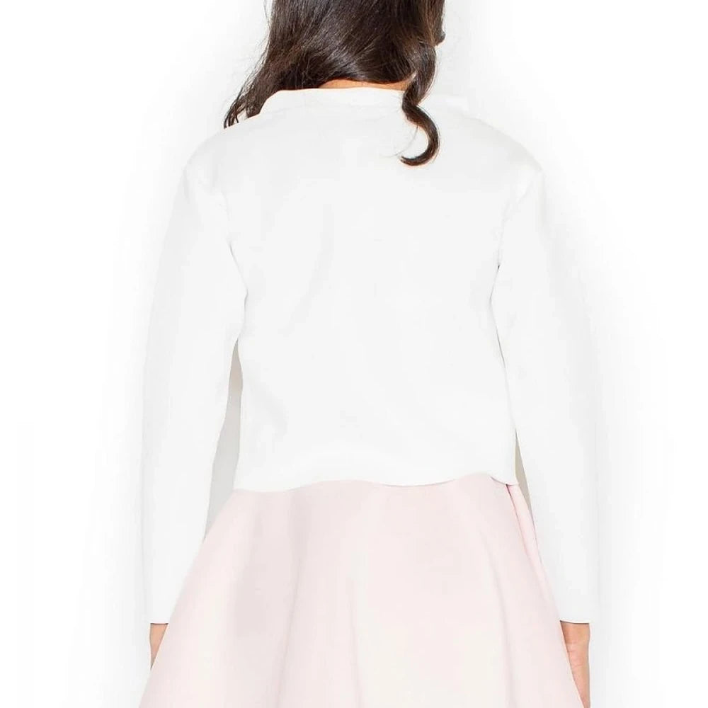 Pink Polyester Mini Skirt with Laser Cut Bottom