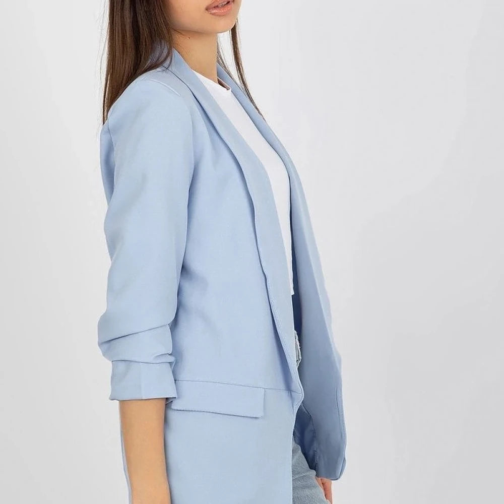Women's Lined 3/4 Sleeve Unbuttoned Jacket