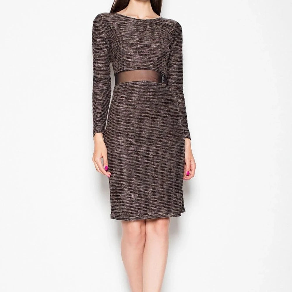 Knitted Daydress with Transparent Waist Belt