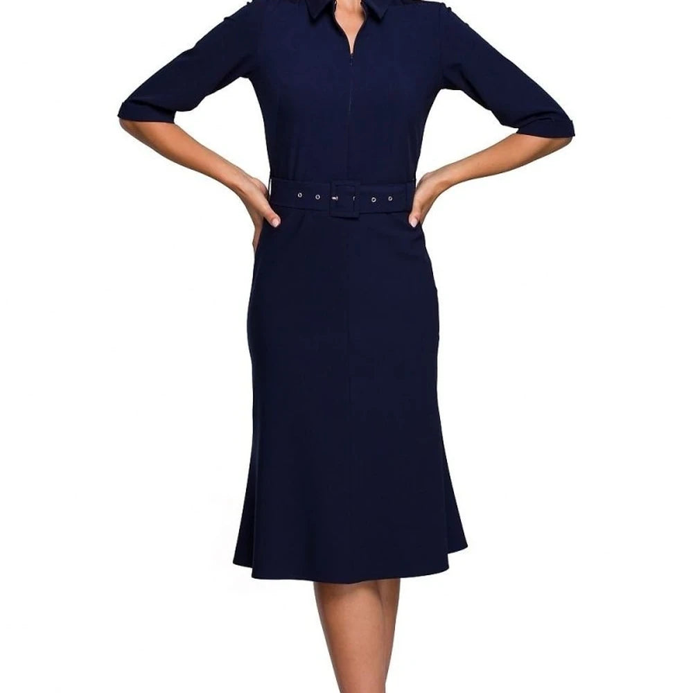 Classic Day Dress with Belt