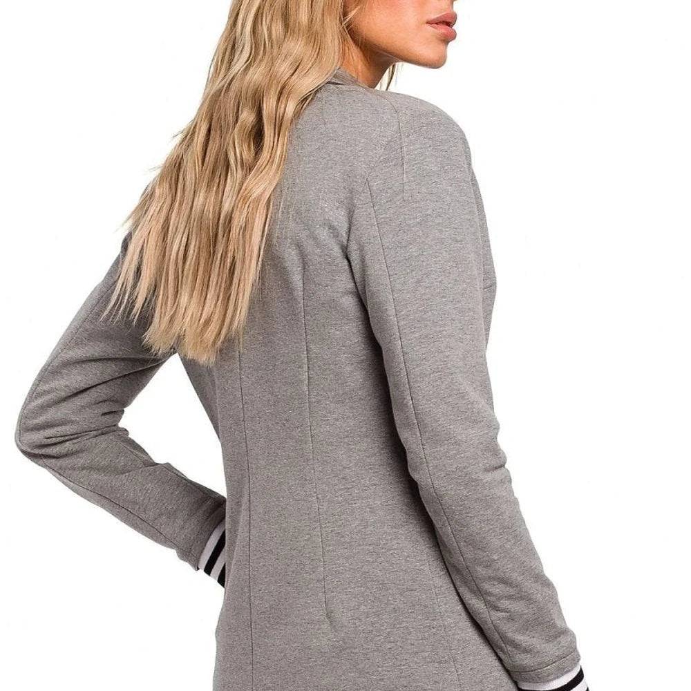 Classic Collar Jacket with Ribbed Finish
