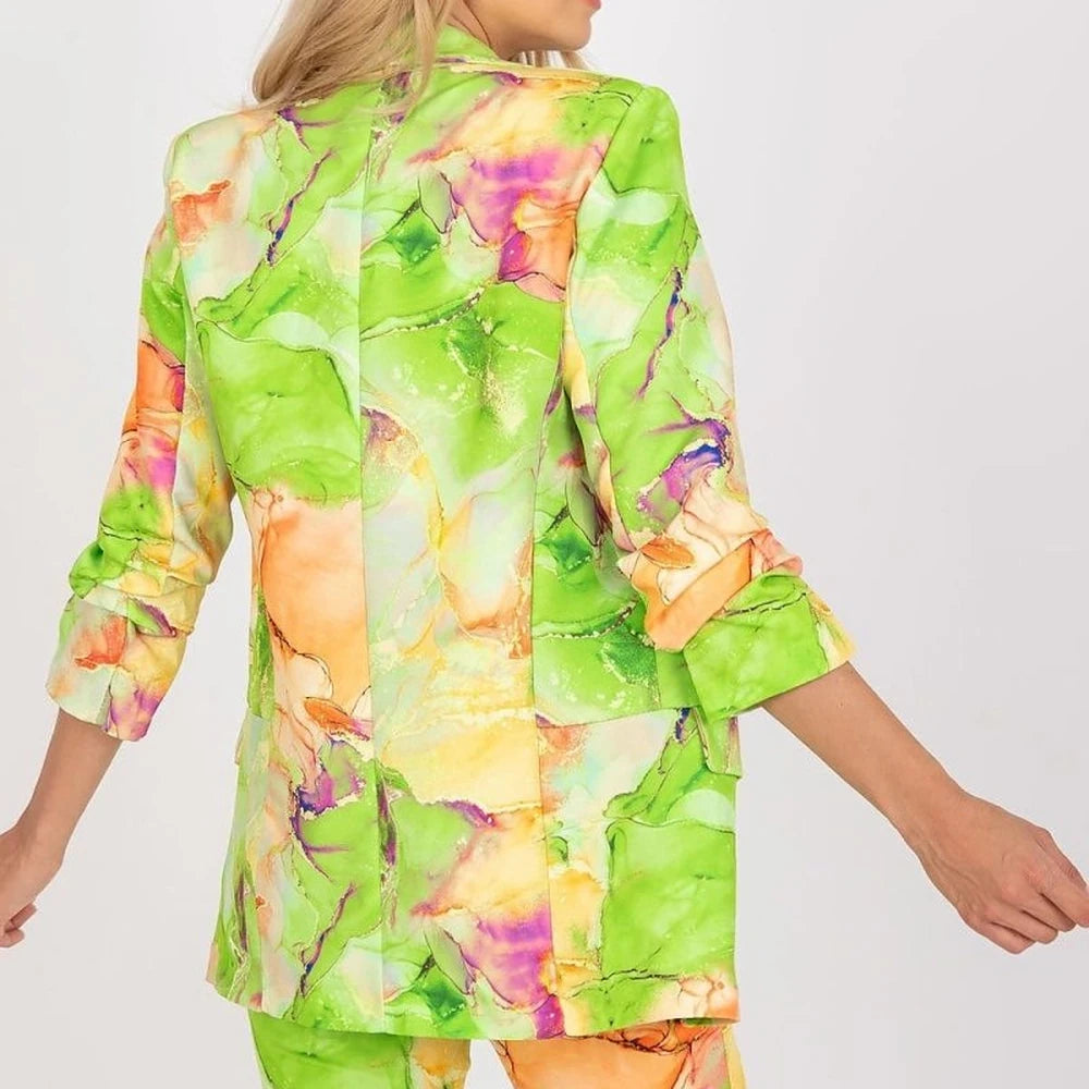 Women's Colorful Blazer with 3/4 Sleeves