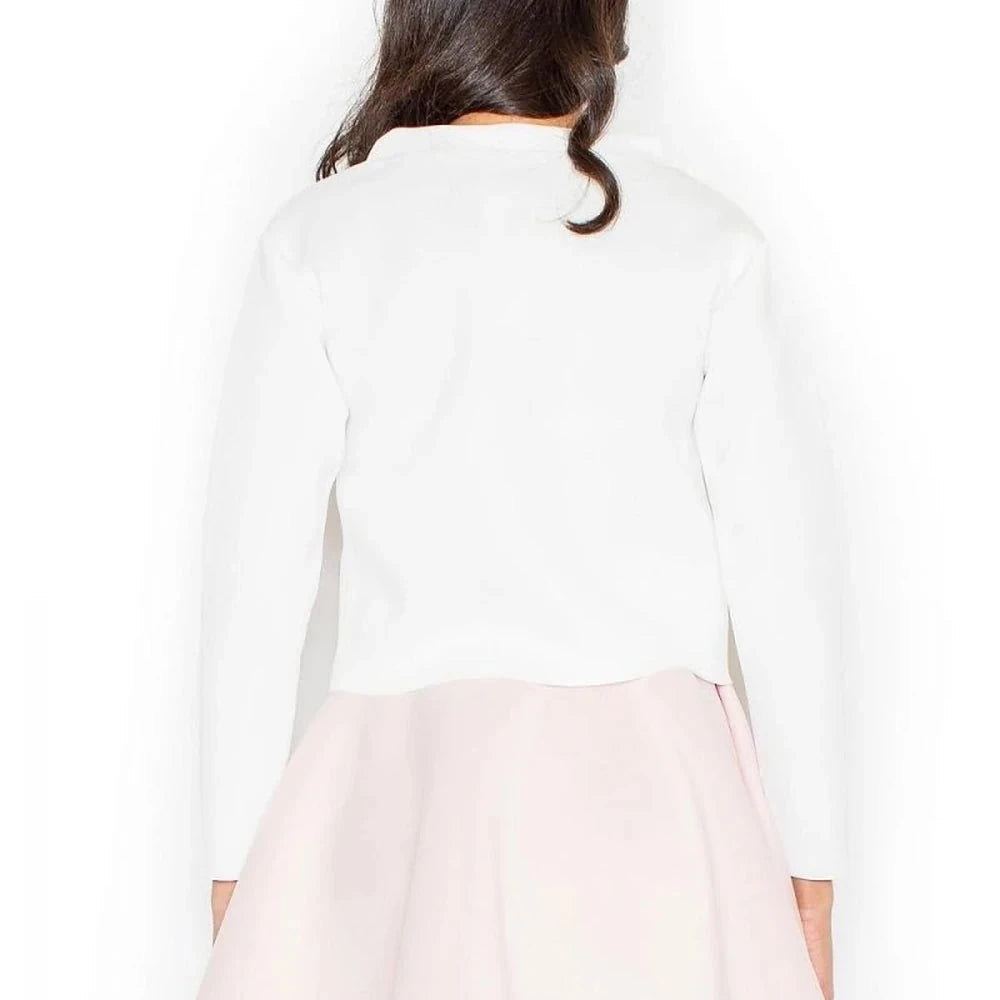 Pink Polyester Mini Skirt with Laser Cut Bottom