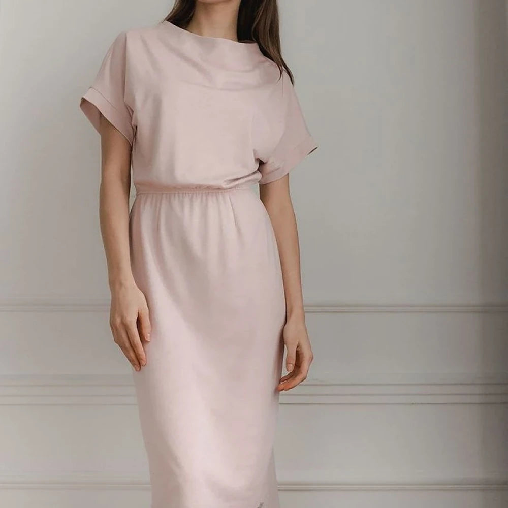 Midi Dress with Waistband