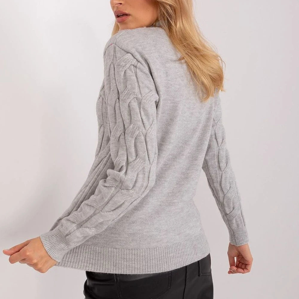 Textured Half Turtleneck Sweater