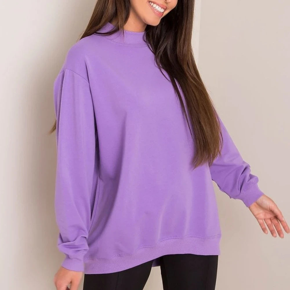Women's Long Sleeve Stand Collar Sweatshirt