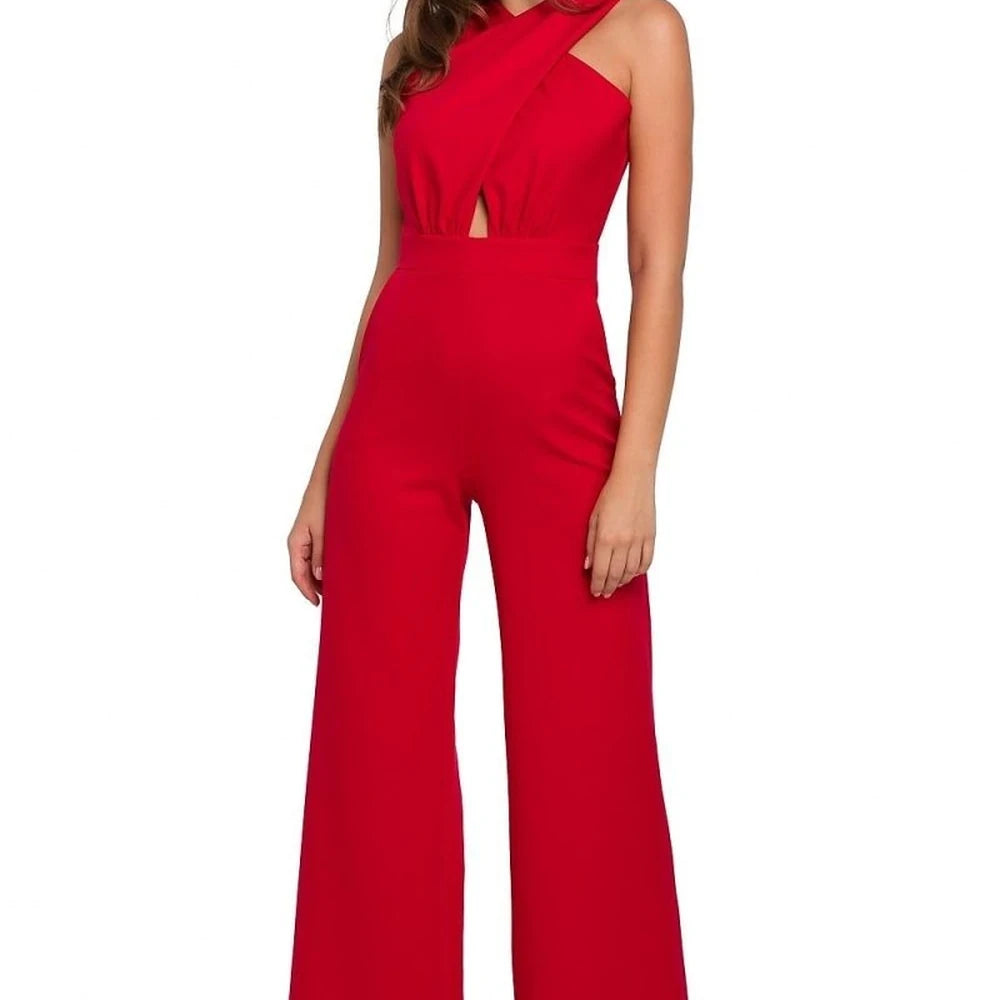 Women's Striped Wide-Leg Jumpsuit