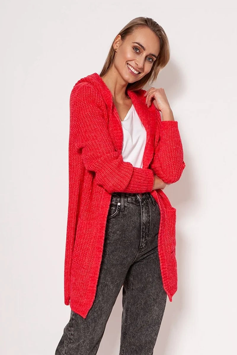 Red sweater coat