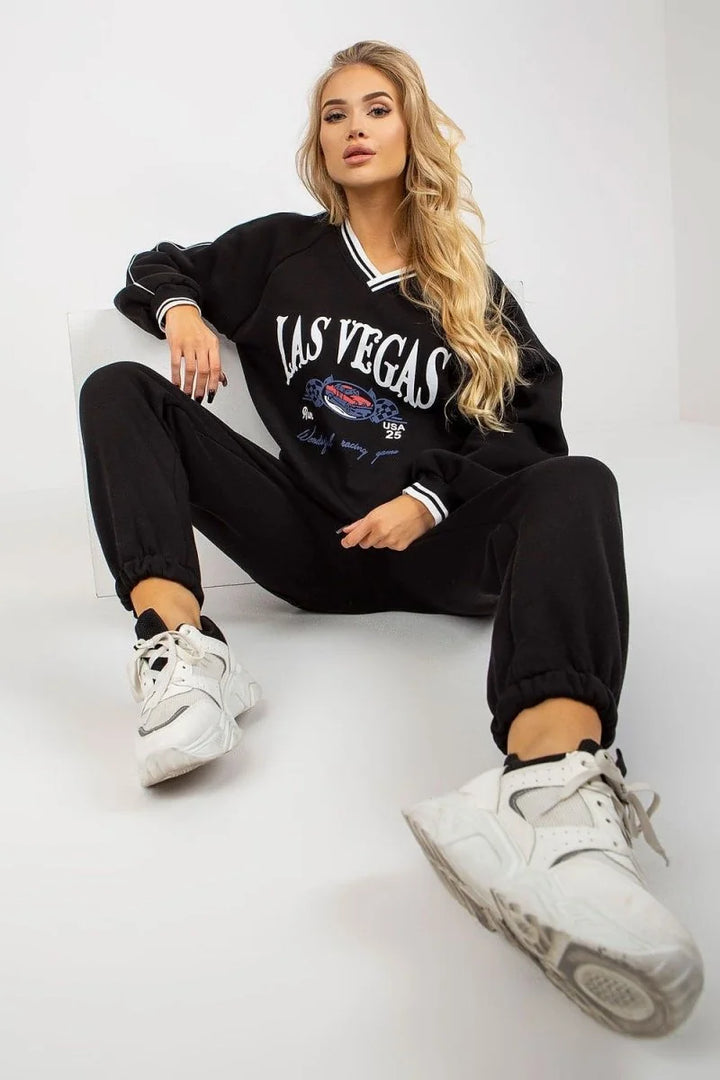 Black sweatshirt and pants set
