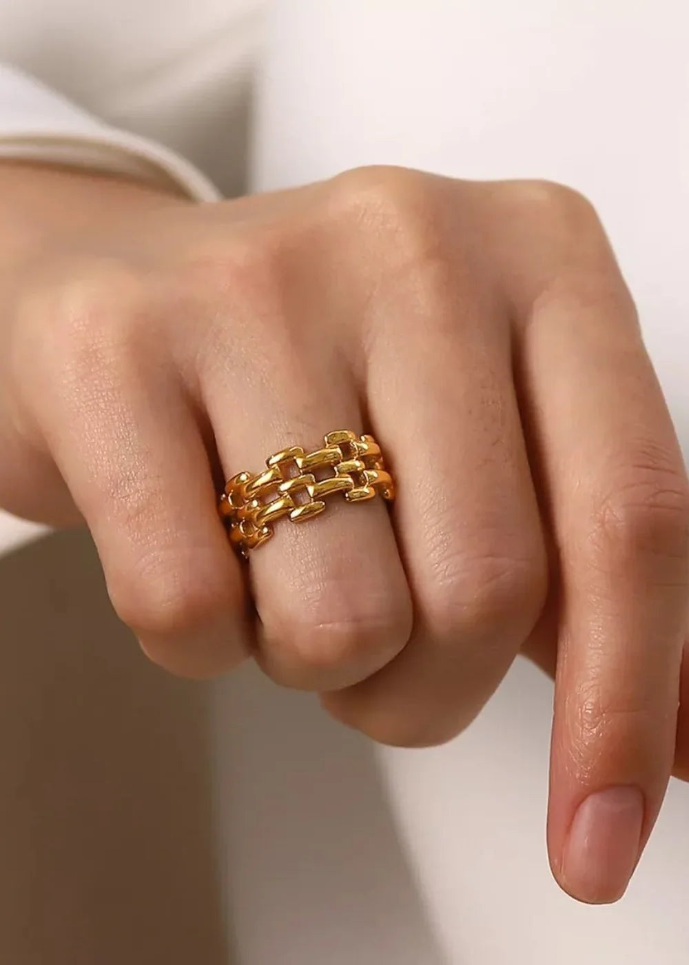 Gold plated cutout ring