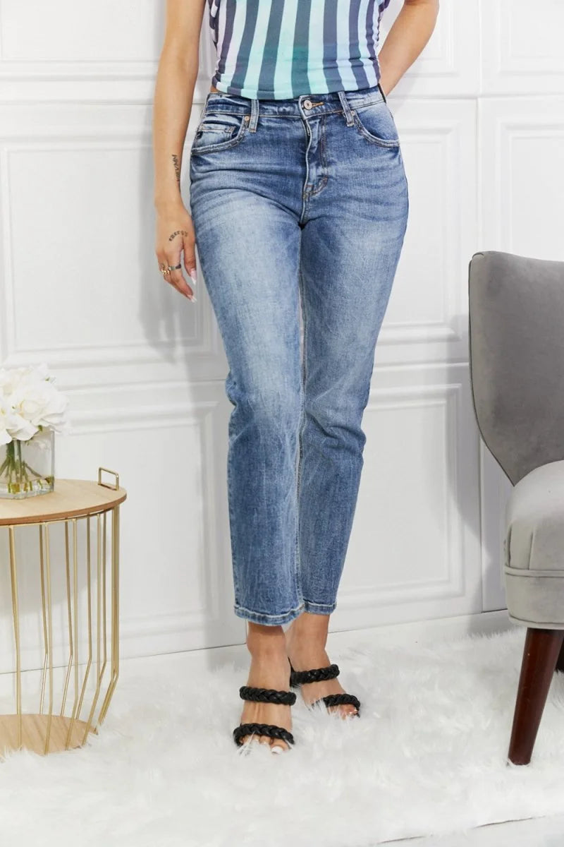 Kancan high rise slim straight jeans