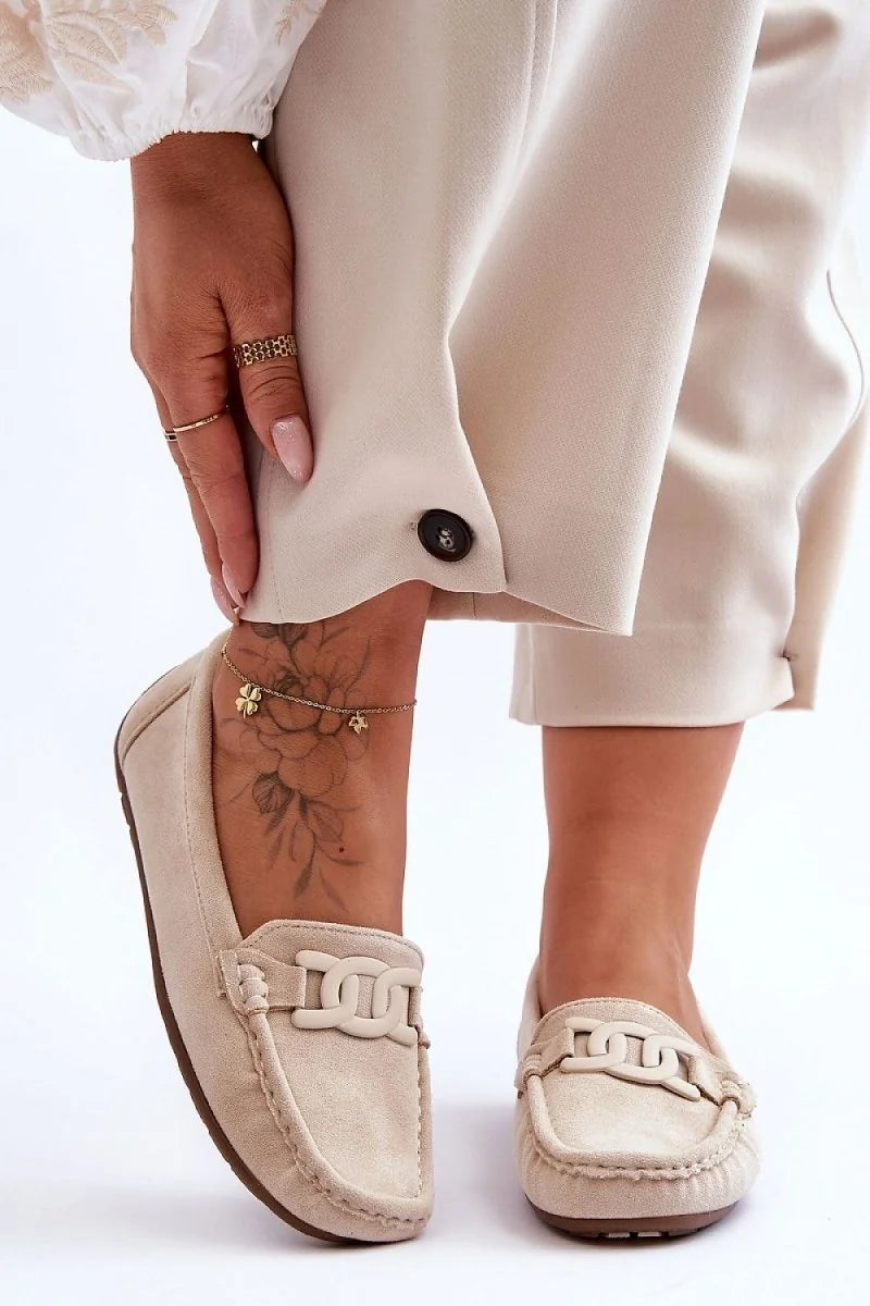 Women's Eco-Suede Moccasins with Decorative Accent