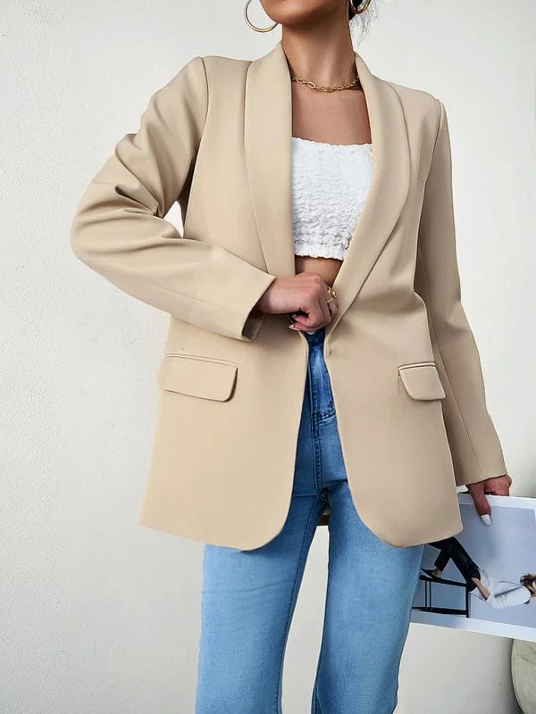 Ladies blazer suit jacket in khaki