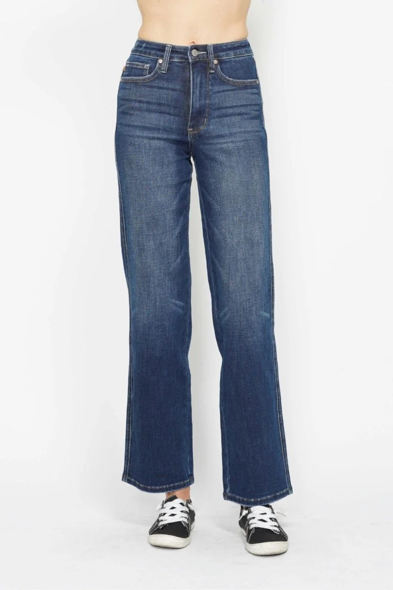 Dark wash high waist tummy control jeans