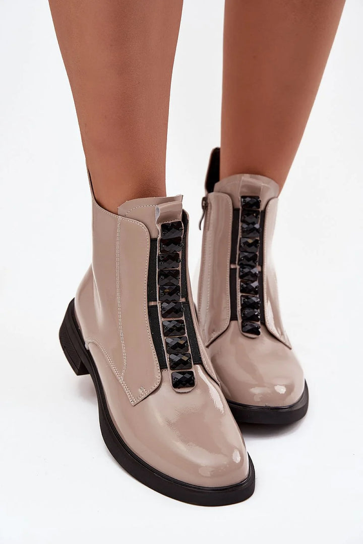 Women's Patent Leather Ankle Boots