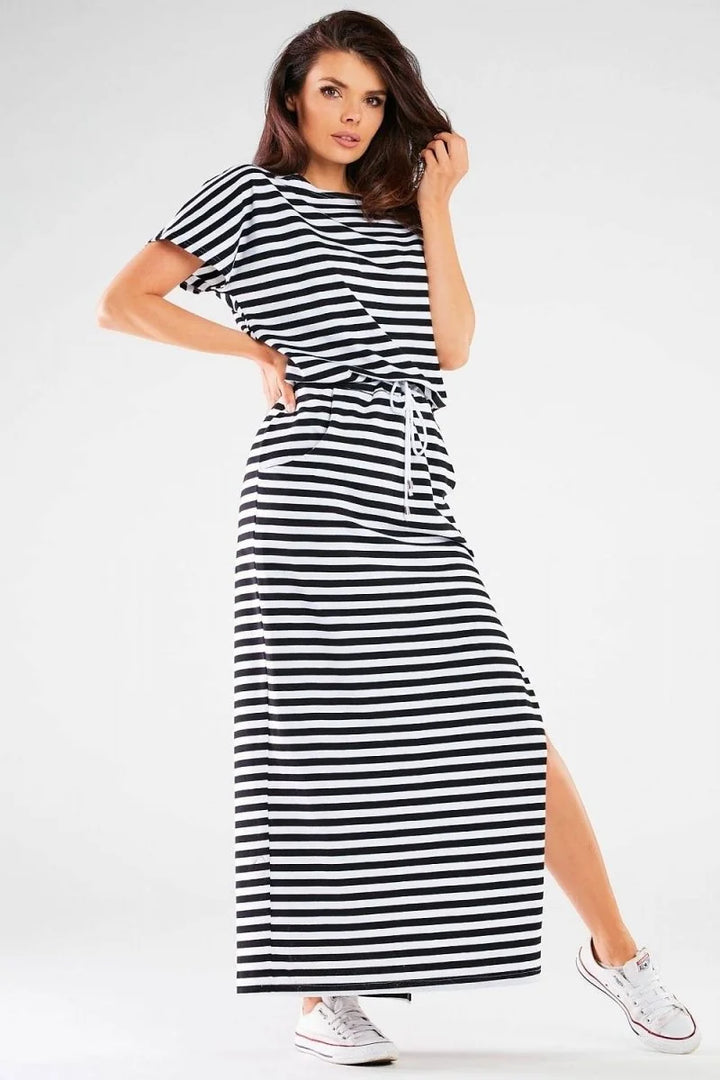 Black long summer day dress