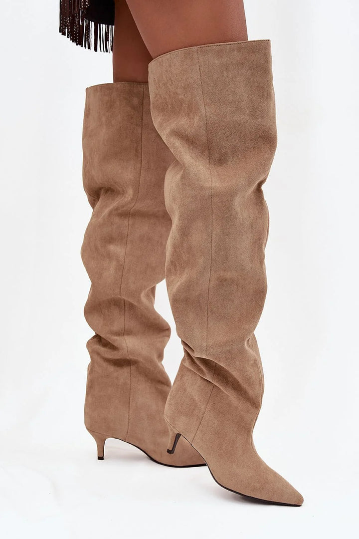 Women's Eco Suede Heel Boots