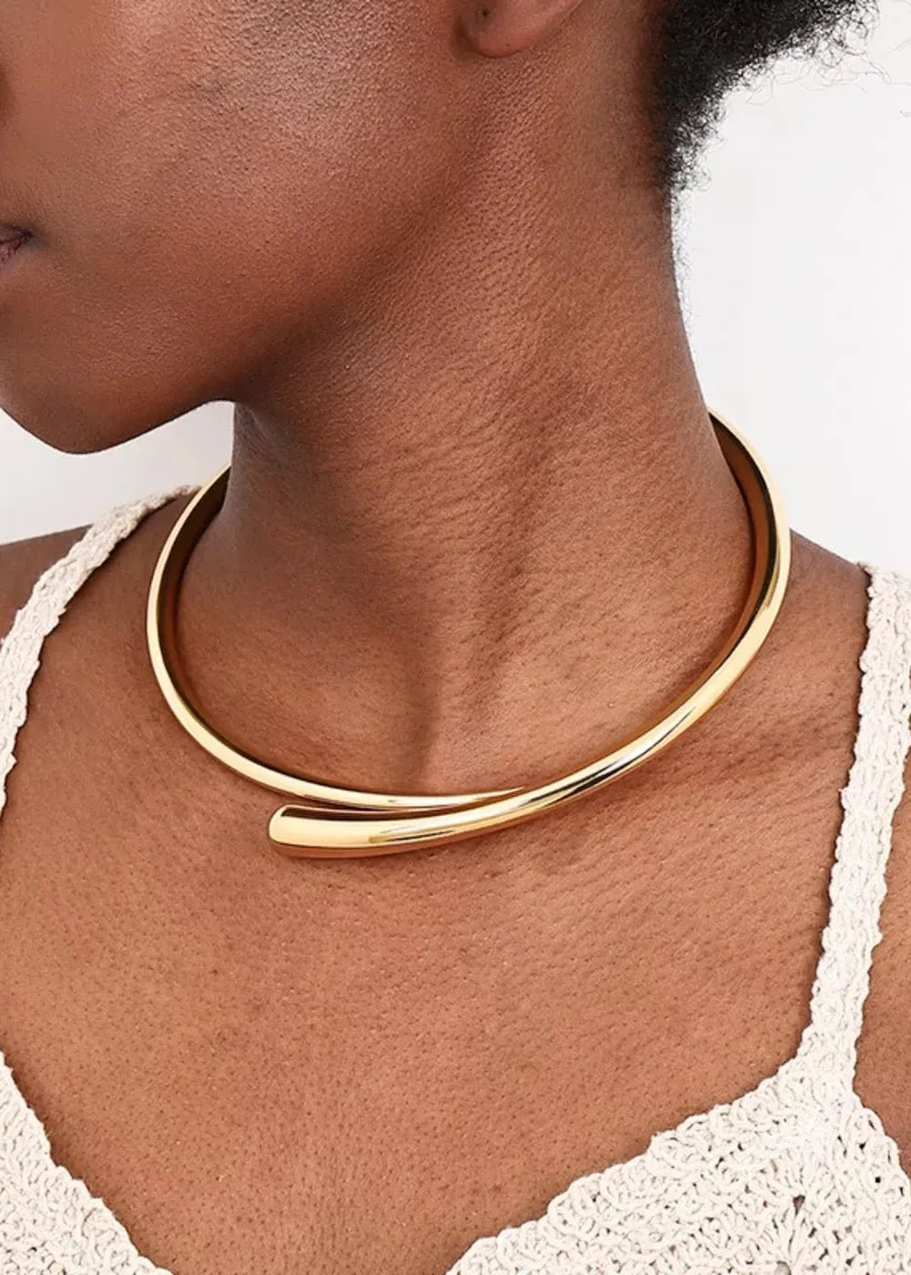 18K gold-plated alloy chain necklace