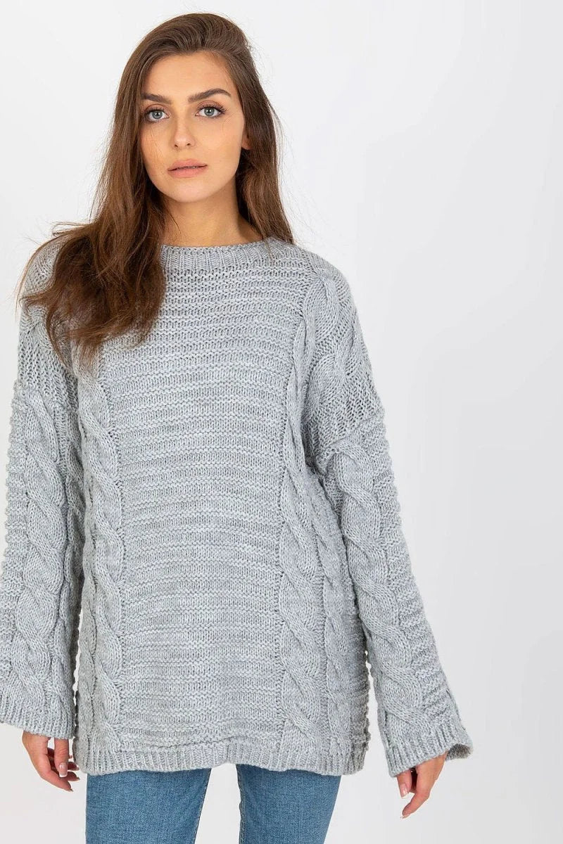 Grey extended cut sweater