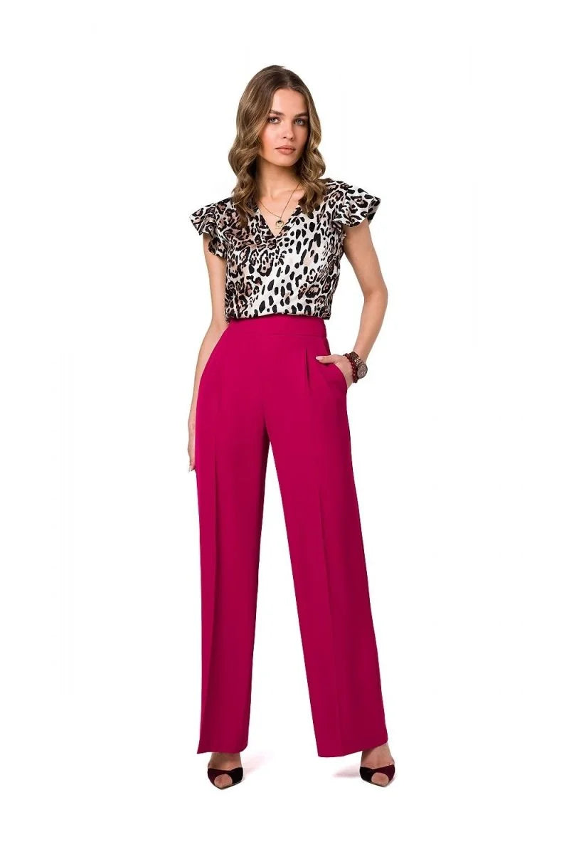 Violet wide leg trousers