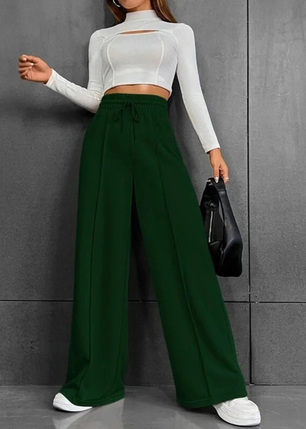 Green black jasper straight leg sweatpants