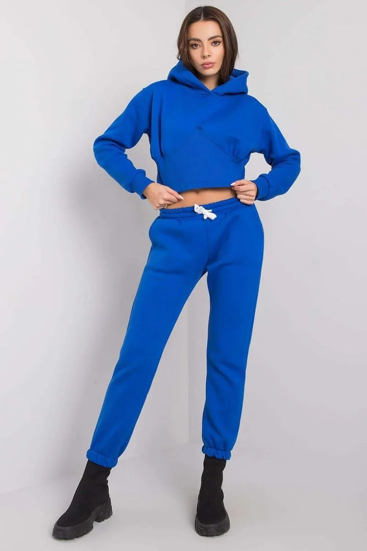 Blue hooded sweatshirt and pants set