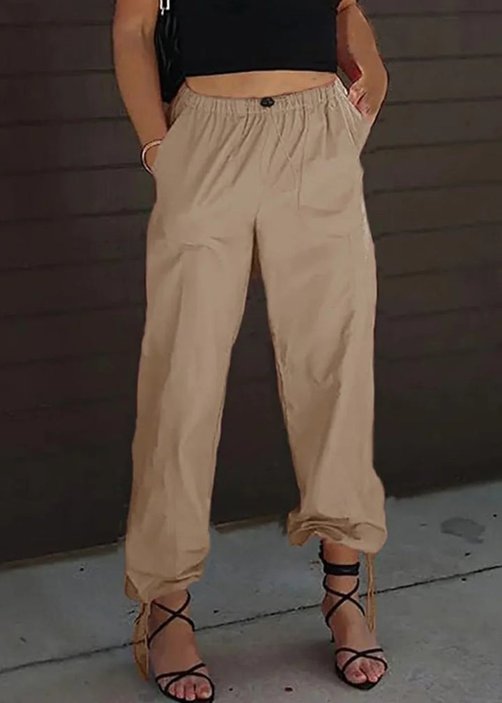 Women's khaki casual jogging pants