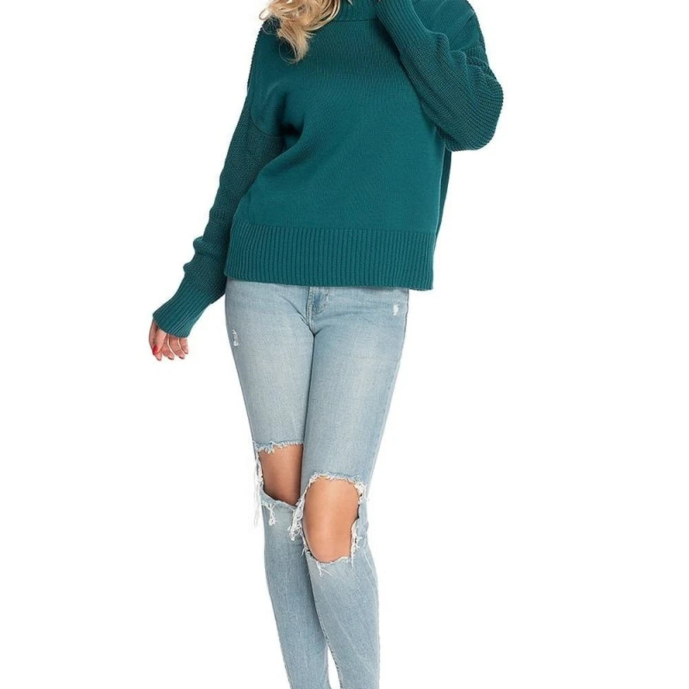 Collar Sweater with Long Sleeves