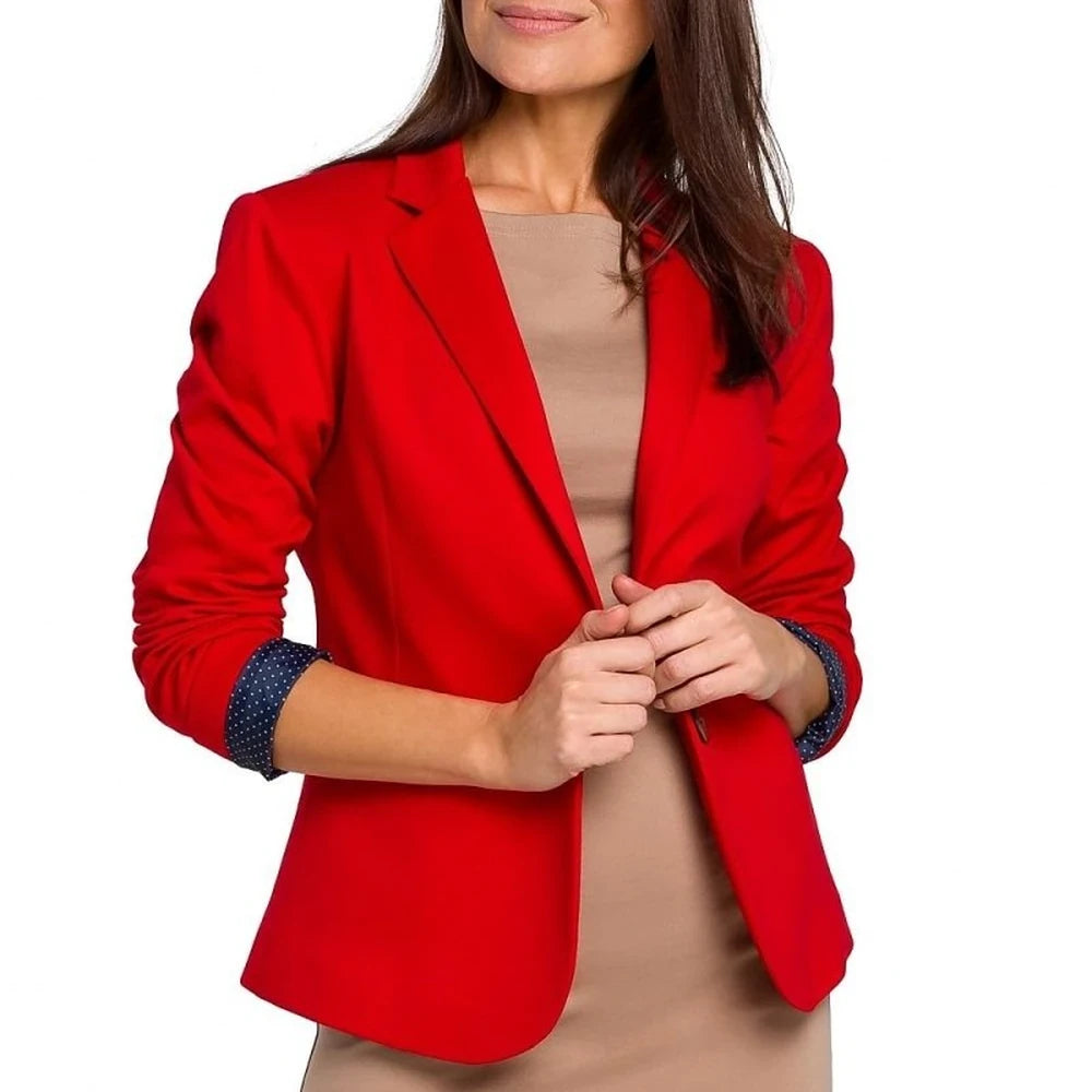 Women's Knit Blazer with Dotted Lining