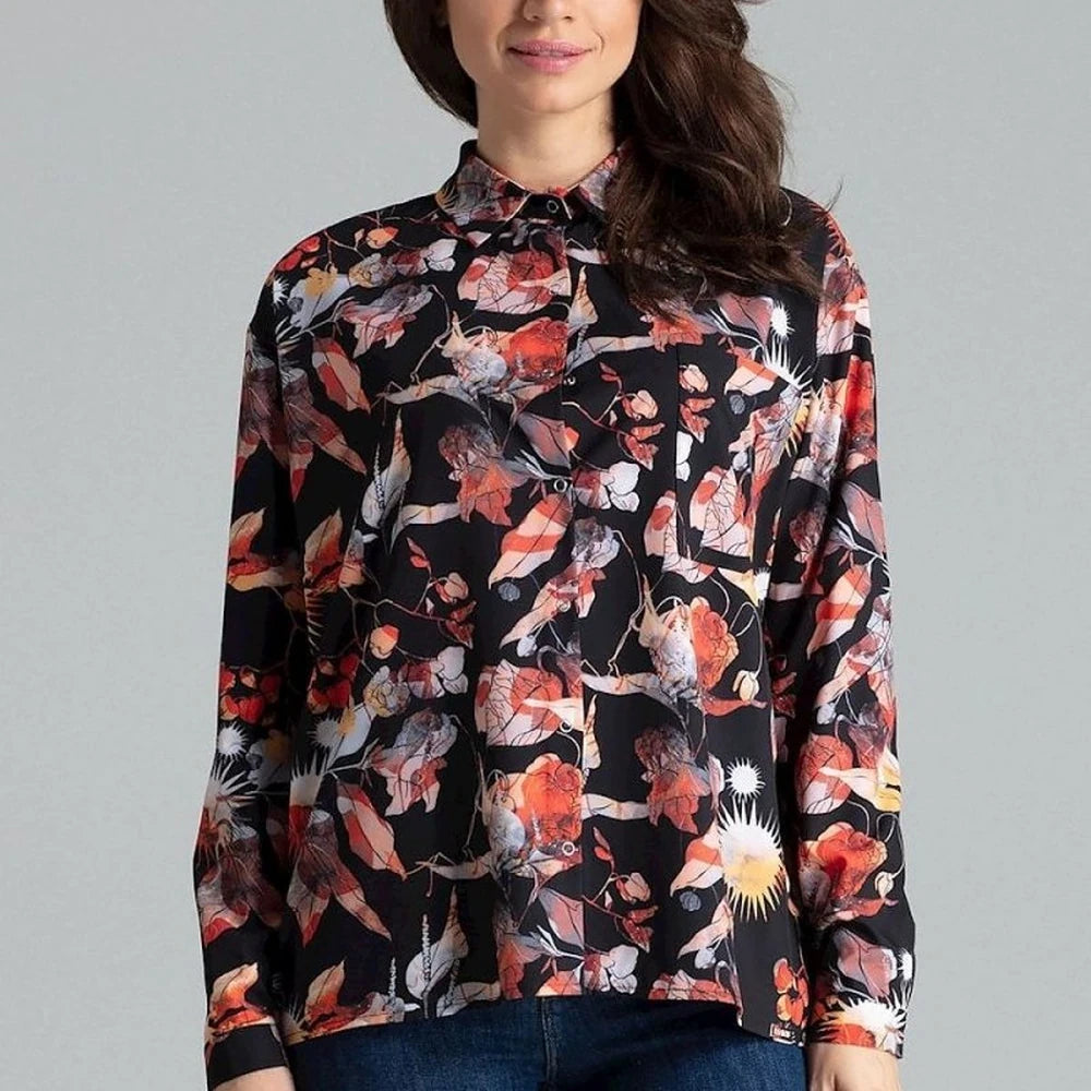 Long Sleeve Button-Up Shirt with Pocket