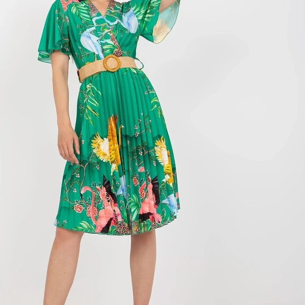 Italy Moda Day Dress with Belt