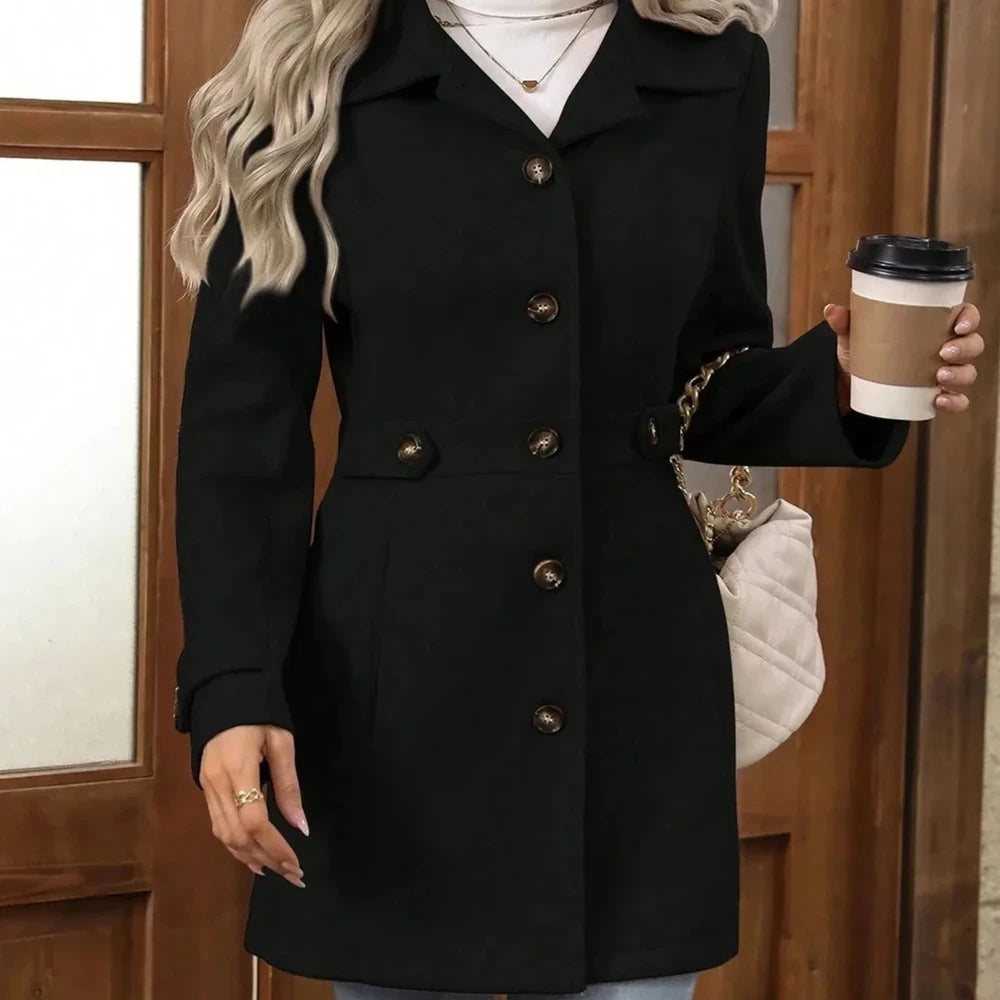 Button Up Long Sleeve Coat