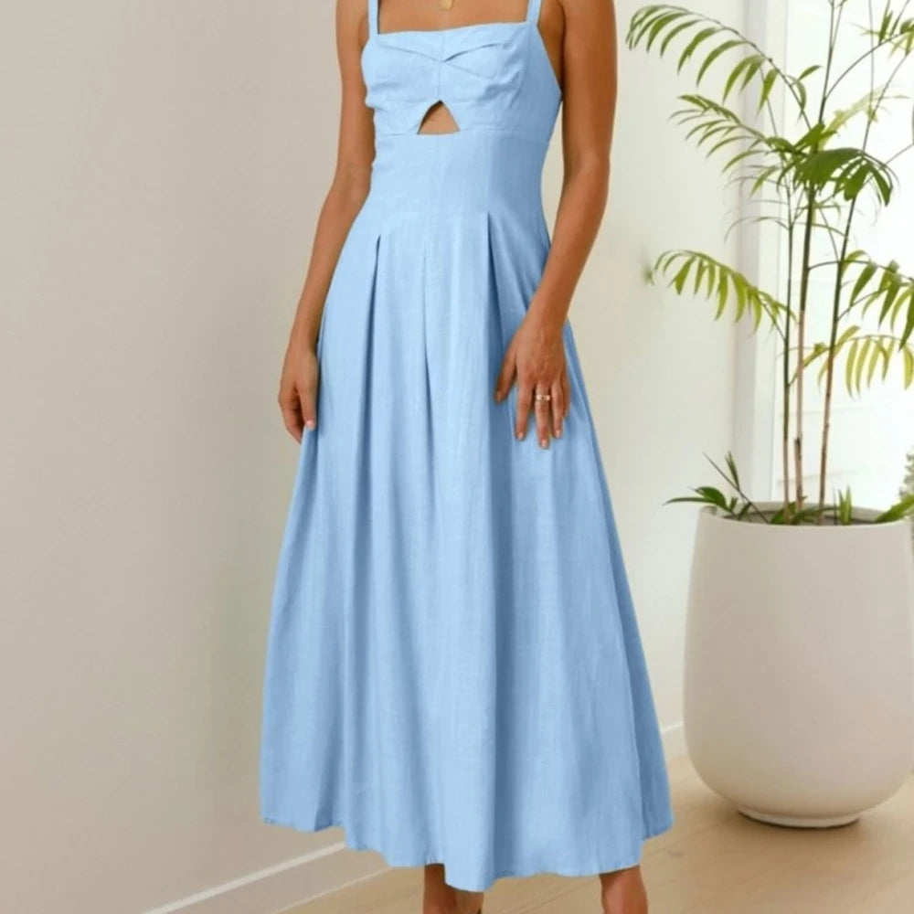 Devine Cutout Square Neck Cami Dress