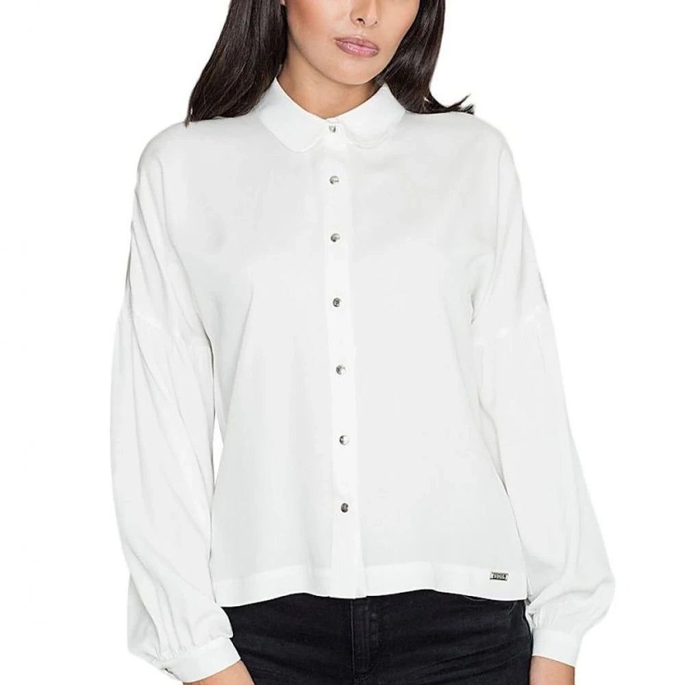 Viscose Kimono Shirt with Pleated Sleeves