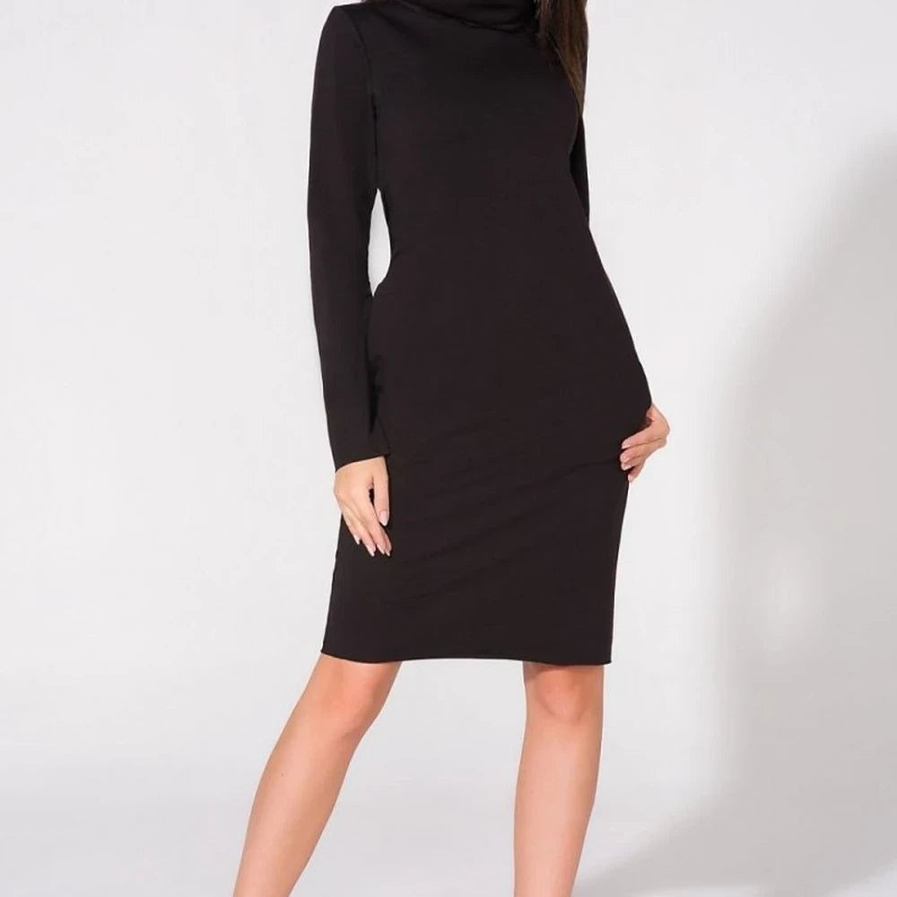 Knit Dress with Pockets and Raw Hem