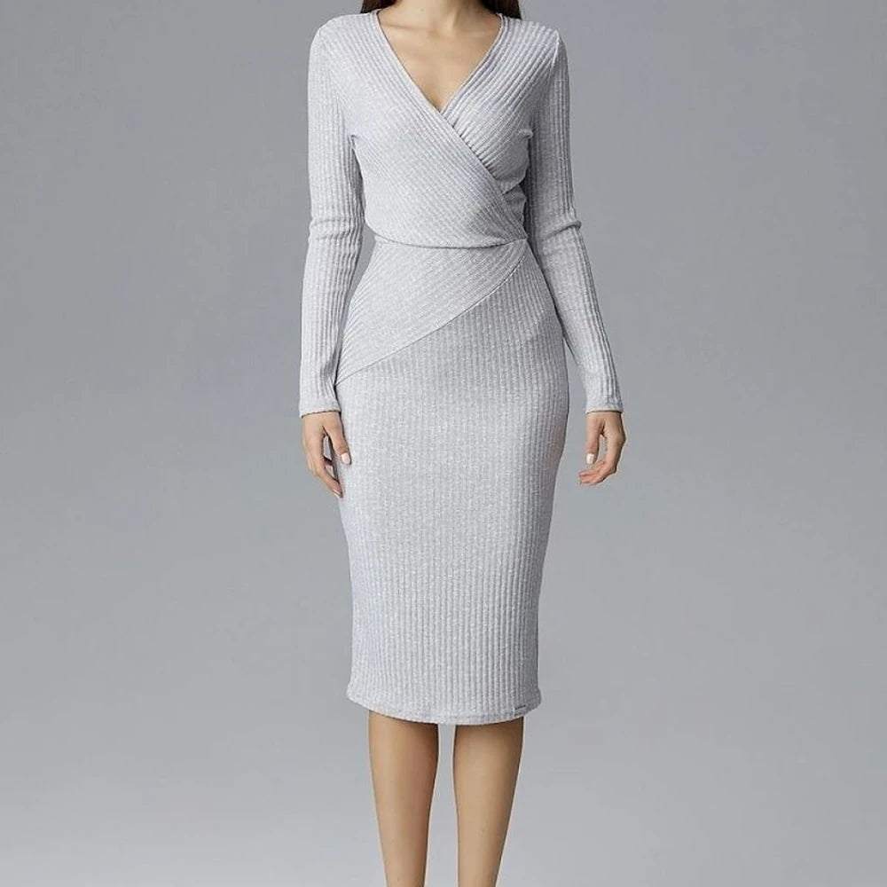 Fitted Long Sleeve Cocktail Dress