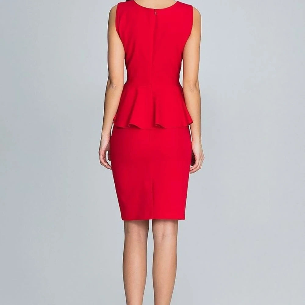 Elegant Skirt and Frilled Blouse Set