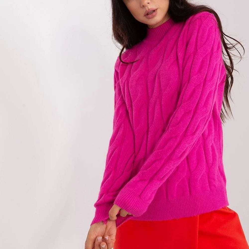 Textured Half Turtleneck Sweater