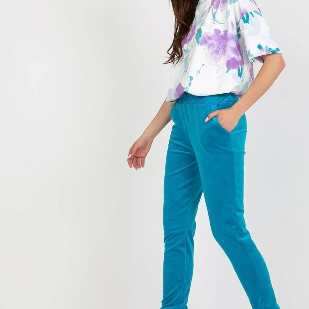Velour Blouse and Pants Set