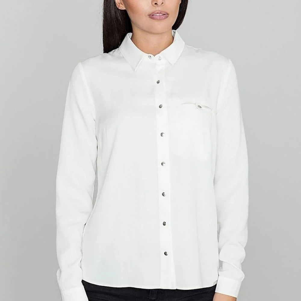 Viscose Long Sleeve Shirt with Pocket
