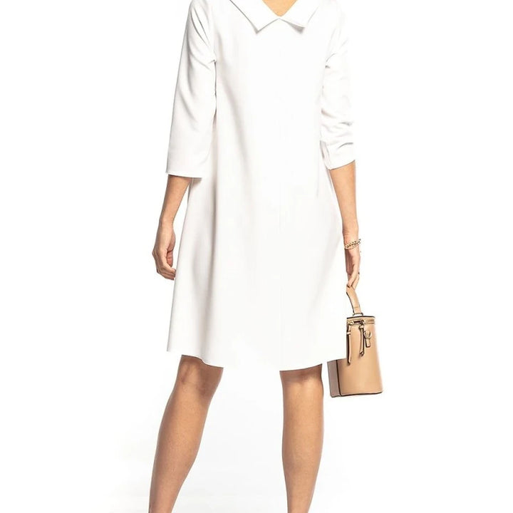 Trapeze Midi Dress with 3/4 Sleeves
