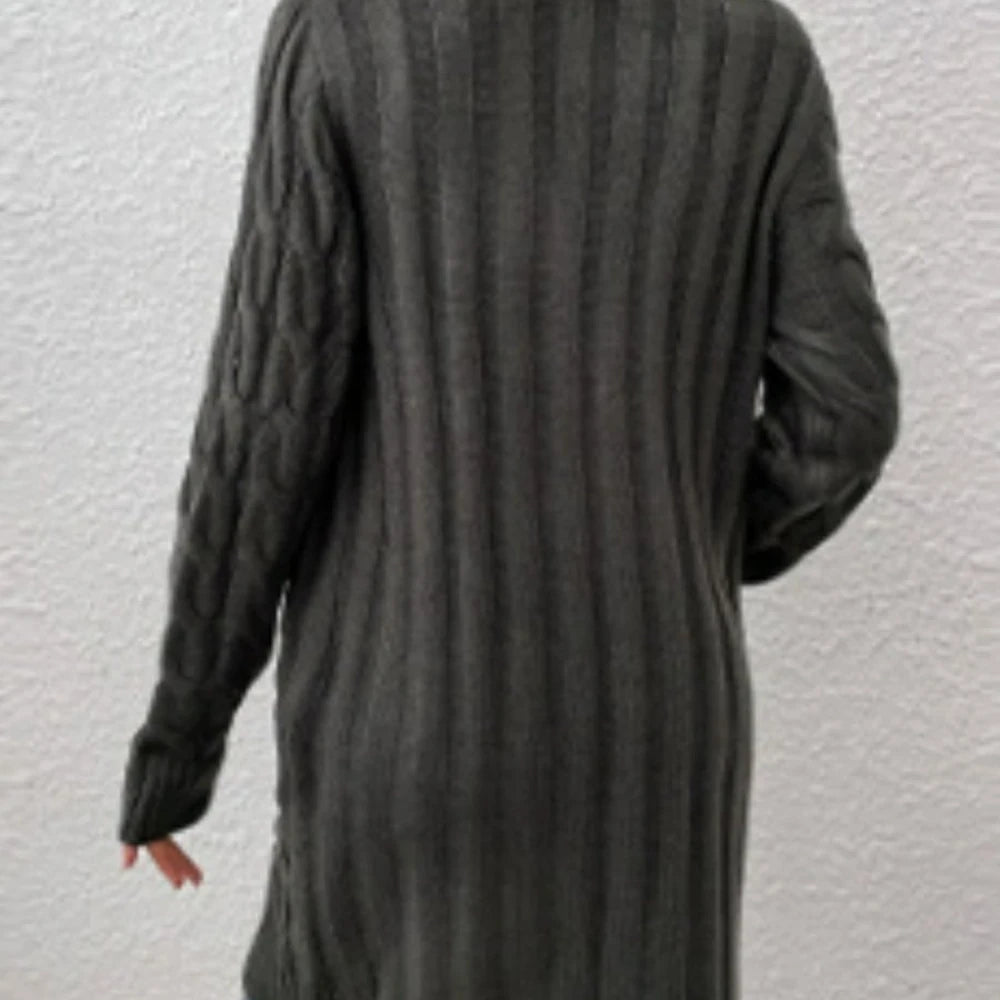 Cable-Knit Button Down Cardigan with Pockets