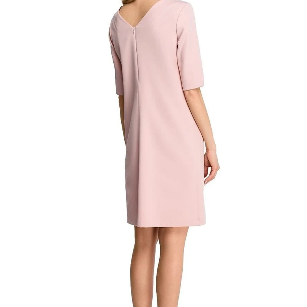 Polyester Spandex Back Neckline Dress