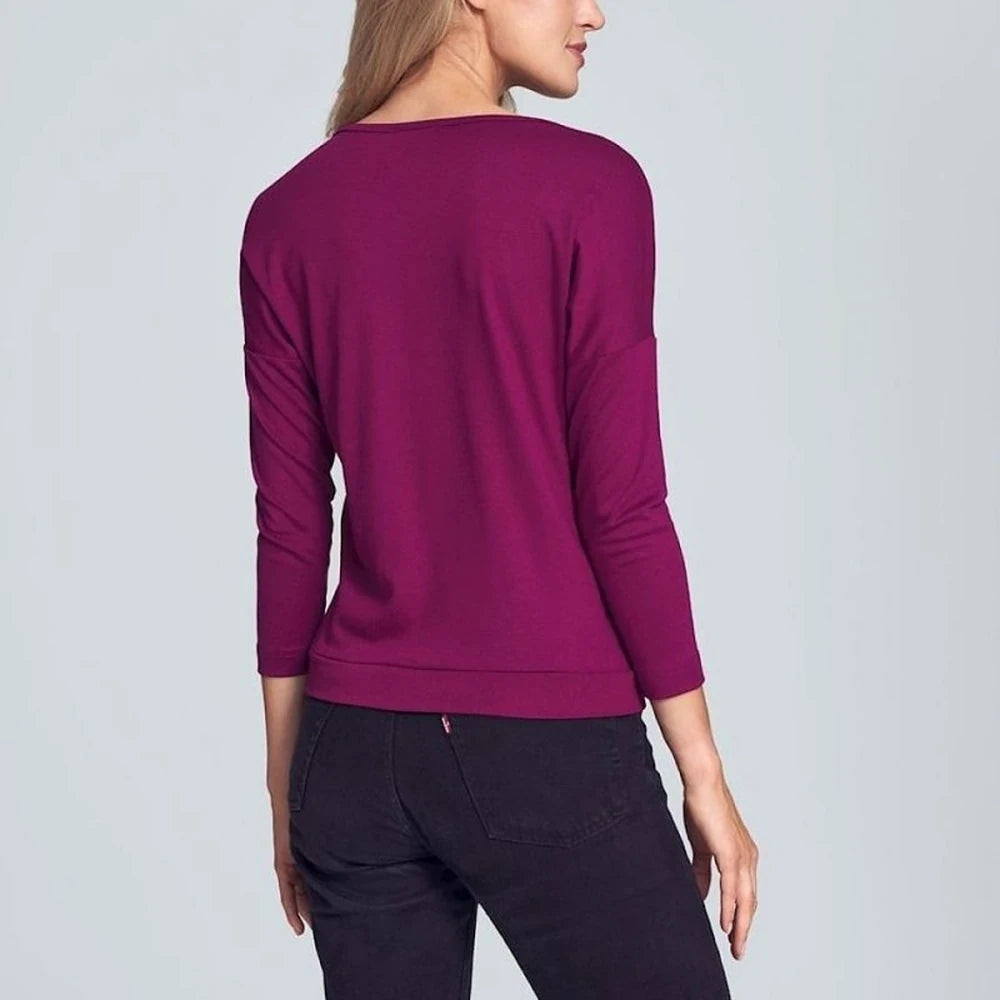 Chic Envelope Neckline Blouse