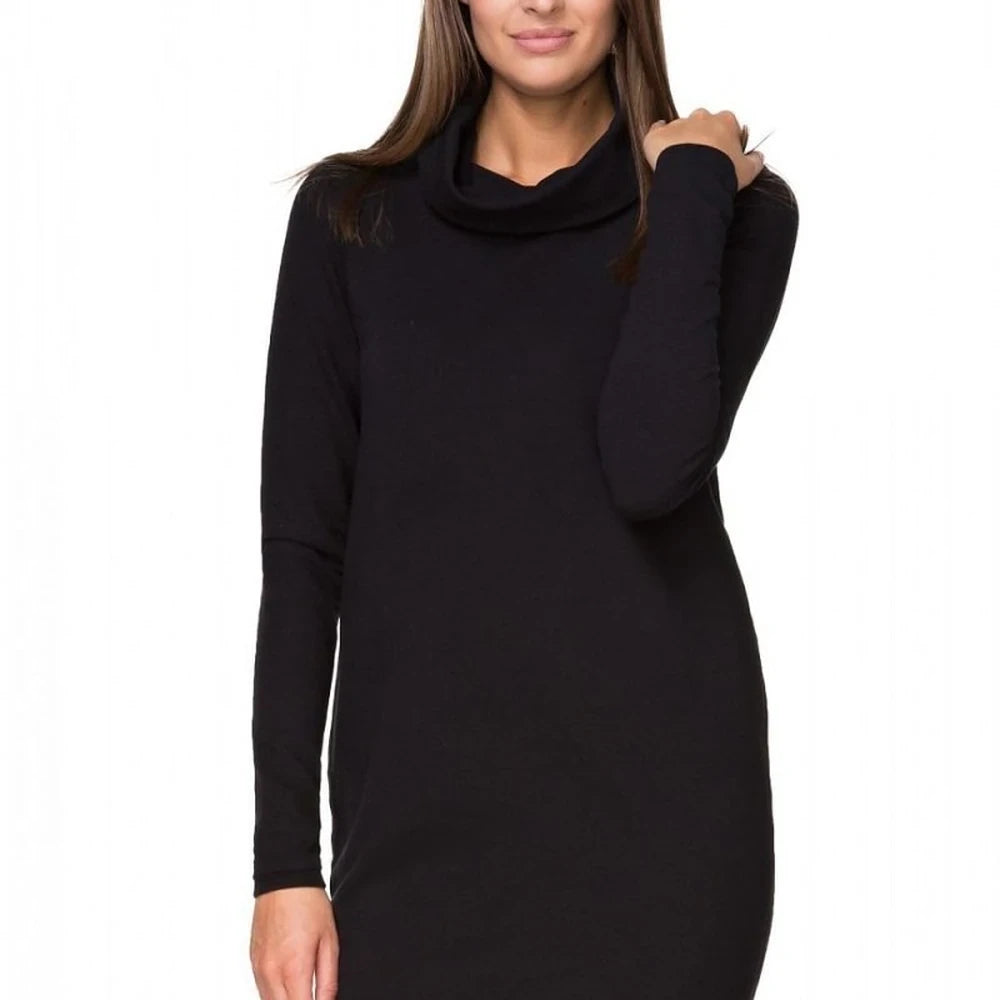 Red Knitted Double Turtleneck Daydress