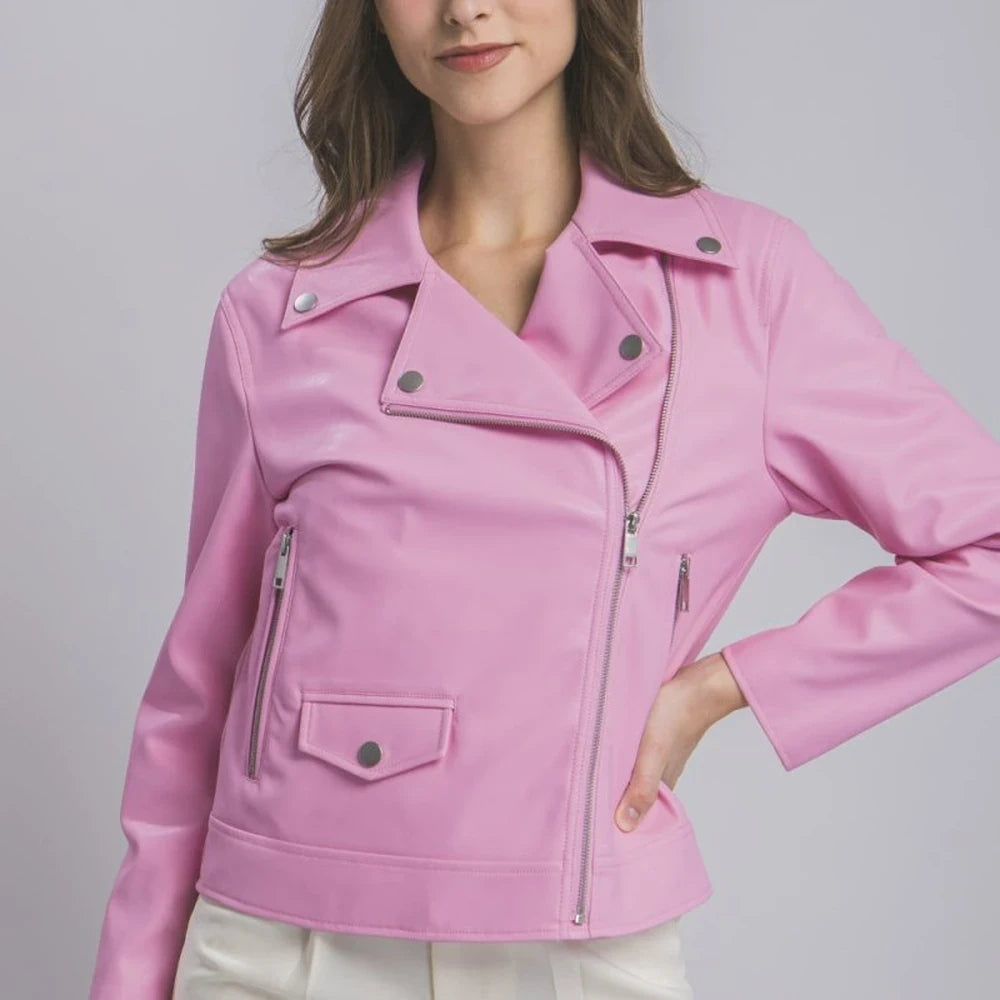 Collared Neck Zip Up Jacket